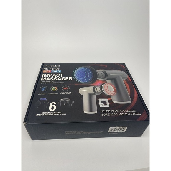 Massager NuvoMed Pro-Therapy Cordless Impact Hot/Cold w/ 6 Interchangeable Heads - Picture 1 of 2